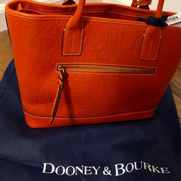 🎁 NWT Dooney Bourke  Russel tote orange - Picture 4 of 11